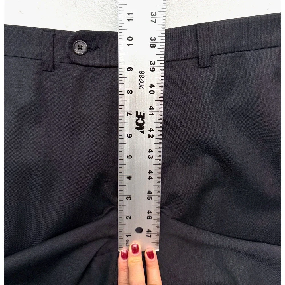 Jack Victor 36x30 Charcoal Dress‎ Suit Pants Trousers Flat Front Wool Straight